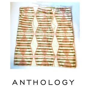 Anthology 💯 Cotton Beige Tan Peachy/Pink Pillow Cover 16X14
